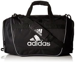 adidas Defender II Duffel Bag (Small), Black/Silver, 11.75 x 20.5 x 11-Inch