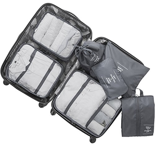 Lonew 7Set Packing Cubes, Travel Luggage Packing Organizers - Multi ...