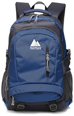 School Backpack BookBag For College Travel Hiking Fit Laptop Up to 15.6 Inch Water Resistant (Na ...