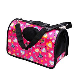 New Dog Cat Soft Portable Tote Carrier House Kennel Pet Travel Bag (Small, Hot Pink)