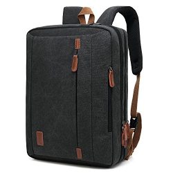 CoolBELL 17.3 Inches Convertible Laptop Messenger Bag Shoulder Bag Canvas Backpack Oxford Cloth  ...