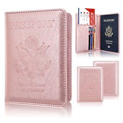 Passport Holder Wallet, ACdream Protective Premium PU Leather RFID Blocking Case for Passport, R ...