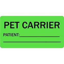 Pet Carrier Patient Name Veterinary Labels LV-VET-162