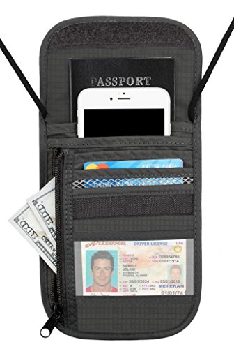Travelambo Neck Wallet and Passport Holder Travel Wallet with RFID ...