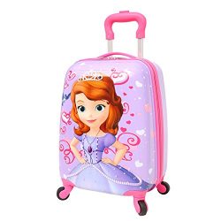 Kids’ Luggage 18″ Upright Hardside Carry On Lightweight Spinner Luggage, Sofia