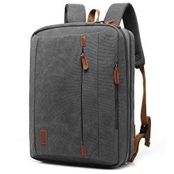 CoolBELL 17.3 Inches Convertible Laptop Messenger Bag Shoulder Bag Canvas Backpack Oxford Cloth  ...