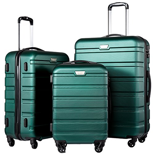 Coolife Luggage 3 Piece Set Suitcase Spinner Hardshell Lightweight ...