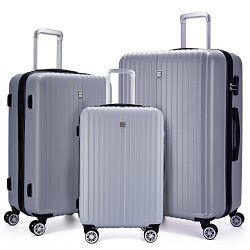 3 Piece Luggage sets Lightweight Durable Spinner Suitcase 20in24in28in