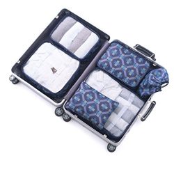 6 Set Travel Packing Organizer,Waterproof Mesh Luggage Travel Cubes with 1 Shoe Bag – Trav ...