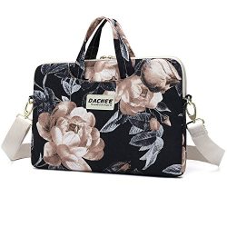 Dachee Big White Rose Patten Waterproof Laptop Shoulder Messenger Bag Case Sleeve For 14 Inch 15 ...