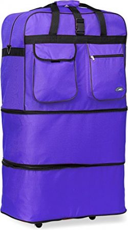 30″/36″/40″/ Rolling Wheeled SuitCase (40″, Purple)