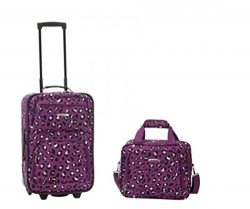 2 PC PURPLELEOPARD LUGGAGE SET