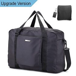 Duffle Bag Travel Bag – Black Lightweight Foldable Large Capacity Canvas Storage Luggage D ...