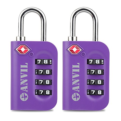 TSA Luggage Locks 4 Digit Combination Steel Padlocks Approved