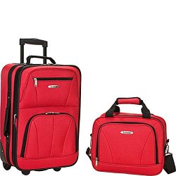 2 PC RED LUGGAGE SET