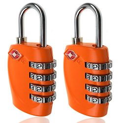 TSA Luggage Locks, 4 Digit Combination Steel Padlocks, Approved Travel Lock for Suitcases &  ...