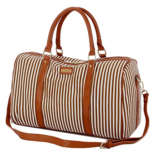 BAOSHA HB-24 Ladies Women Canvas Weekender Bag Travel Duffel Tote Bag ...