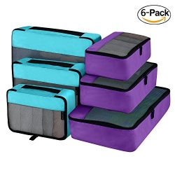 Packing Cubes Organizer Travel Accessories for Luggage 6 Set(2 Color)