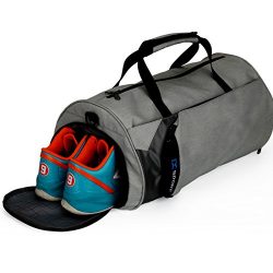 IX Fitness Sport Small Gym Bag with Shoes Compartment Waterproof Travel Duffel Bag for Women and Men