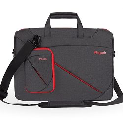 Ropch 15 15.6 Inch Laptop Bag, Waterproof Shoulder Messenger Bag Briefcase Notebook Sleeve Case  ...