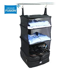 Stow-N-Go Portable Luggage System Suitcase Organizer – Small, Packable Hanging Travel Shel ...