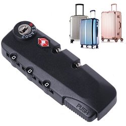 Goodqueen 3 Digit Combination TSA Secure Padlock Lock Luggage Suitcase Travel Code Lock for