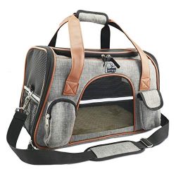 Airline Approved Pet Carrier Soft Sided for Cats and Small Dogs Portable Cozy Travel Pet Bag Lig ...