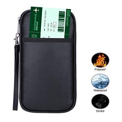 Travel Passport Wallet ，RFID Blocking Family Passport Holder Credit Card Ticket Document Organi ...