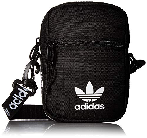 adidas Originals Festival Crossbody Bag, Black/White, One Size ...