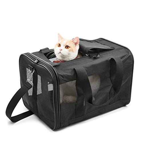 HITCH Pet Travel Carrier Soft Sided Portable Bag for Cats, Small Dogs ...