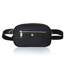 The Lovely Tote Co. Women’s 2-way Fanny Pack Waterproof Crossbody Bag Waist Bag (One, Blac ...