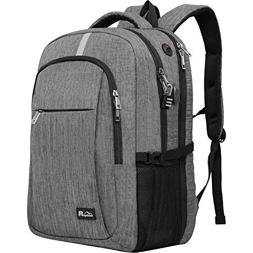 Travel Laptop Backpack with USB Charging Port, Raydem 17.3 Inch Water ...