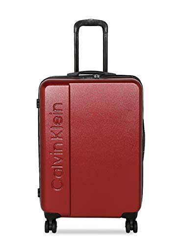 calvin klein red suitcase