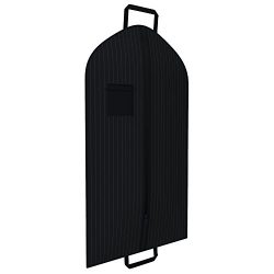Black Suit Garment Travel Bags -ID Tag Window, Durable Heavy Duty, Lightweight