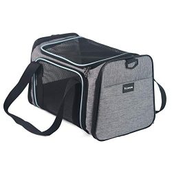 Vceoa Airline Approved Pet Carriers,Soft Sided Collapsible Pet Travel Carrier for Medium Large P ...