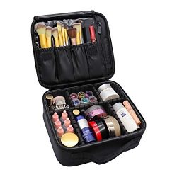Rolybag Travel Makeup Case Portable Organizer Cosmetic Case With Adjustable Dividers Big Capacit ...