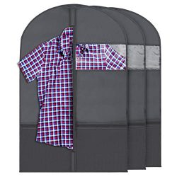 Plixio Garment Bags for Kids Dance Costumes with Transparent Window and Zippered Mesh Pockets fo ...